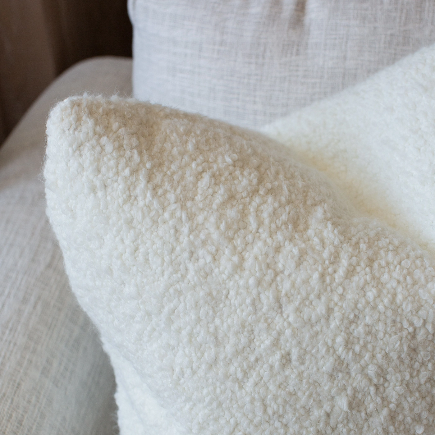Ivory Boucle Pillow