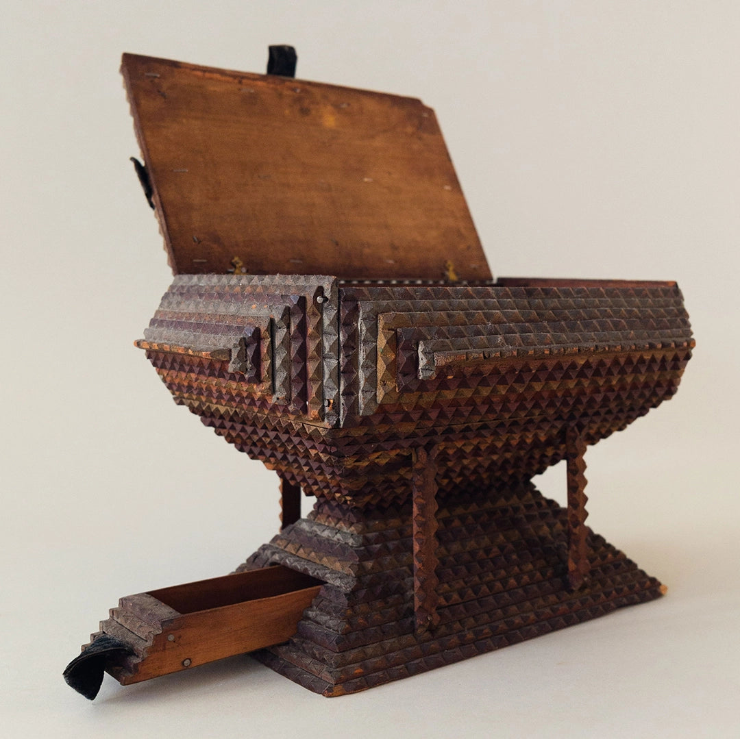 Vintage Tramp Art Trinket Box