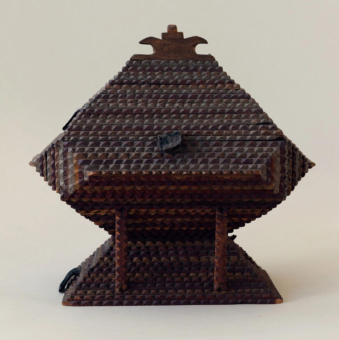 Vintage Tramp Art Trinket Box