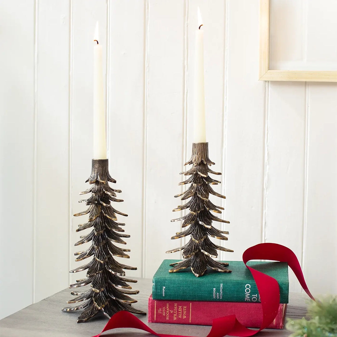 Brass Tree Candleholders