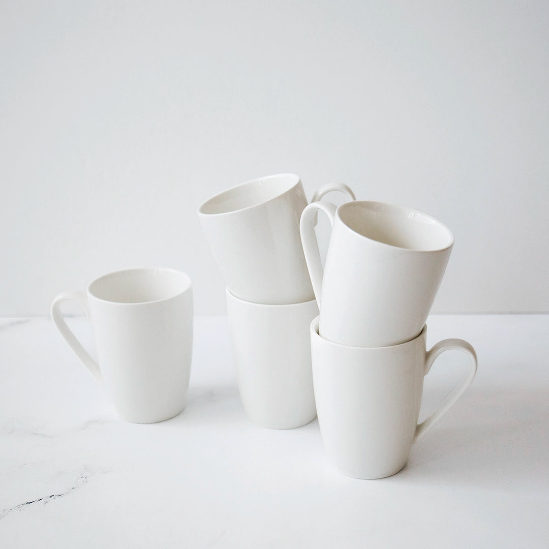 Classic White Glaze Tapered Mug