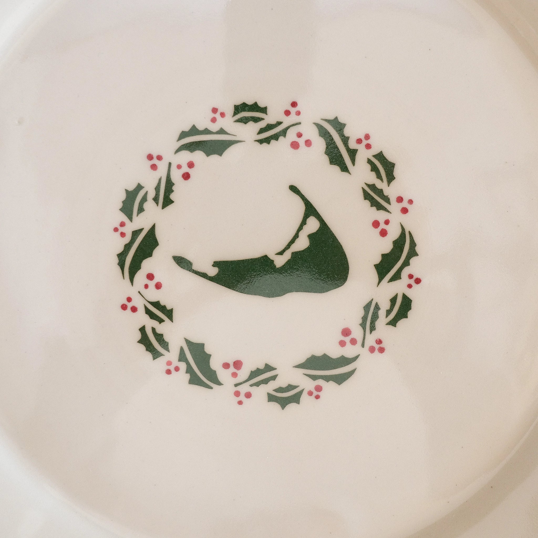 Handcrafted Holly Wreath Serving Plate | Emily Johnson
