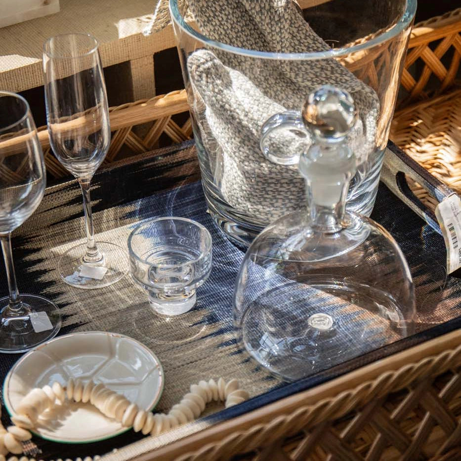 Handblown Sphere Top Glass Decanter