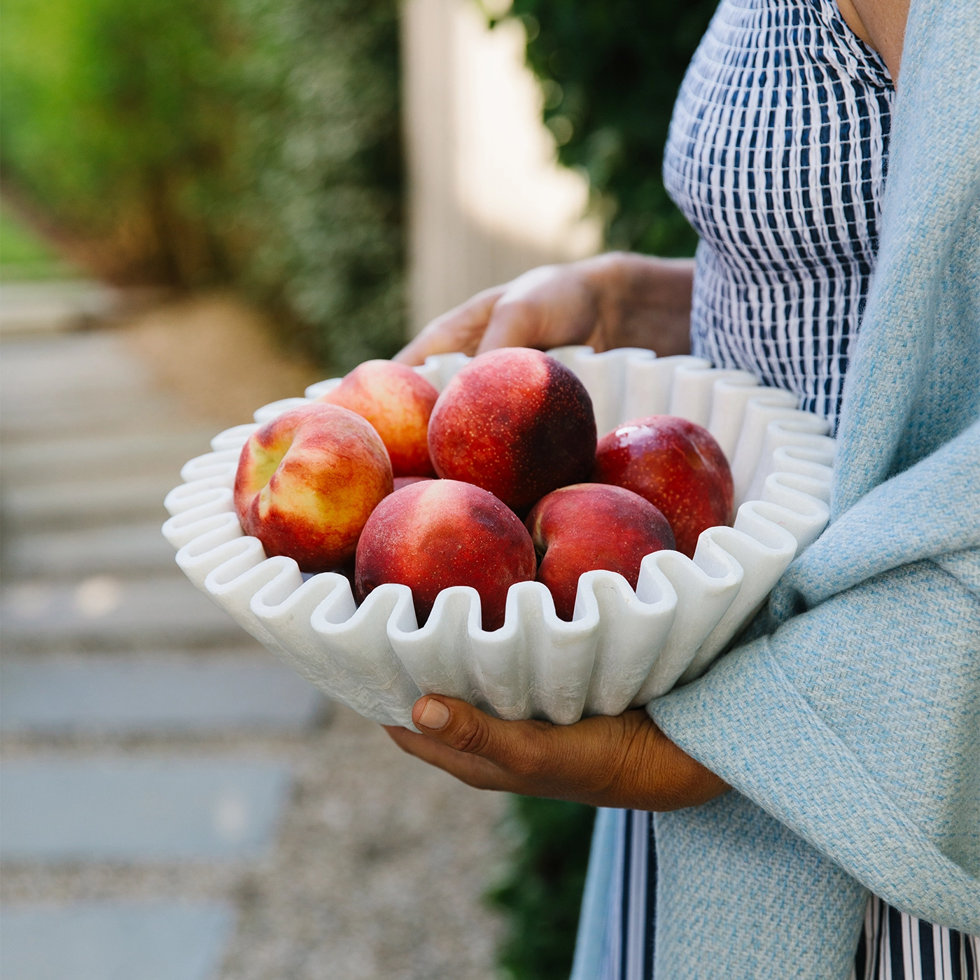 Pleated Marble Bowl