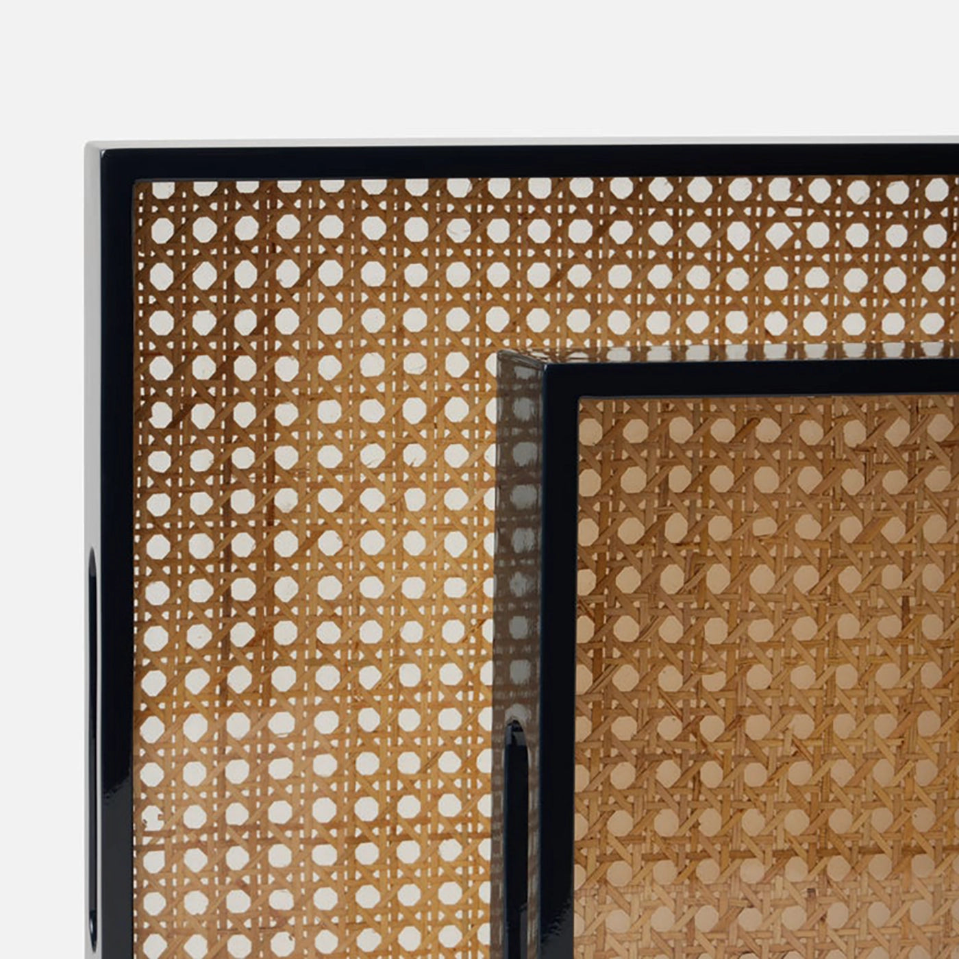 Navy and Cane Trays