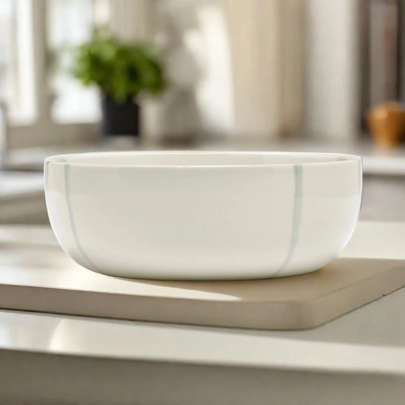 White Porcelain Serving Bowl