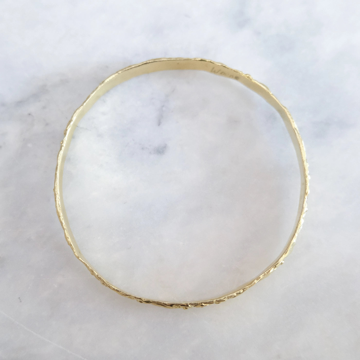 18K Textured Bangle
