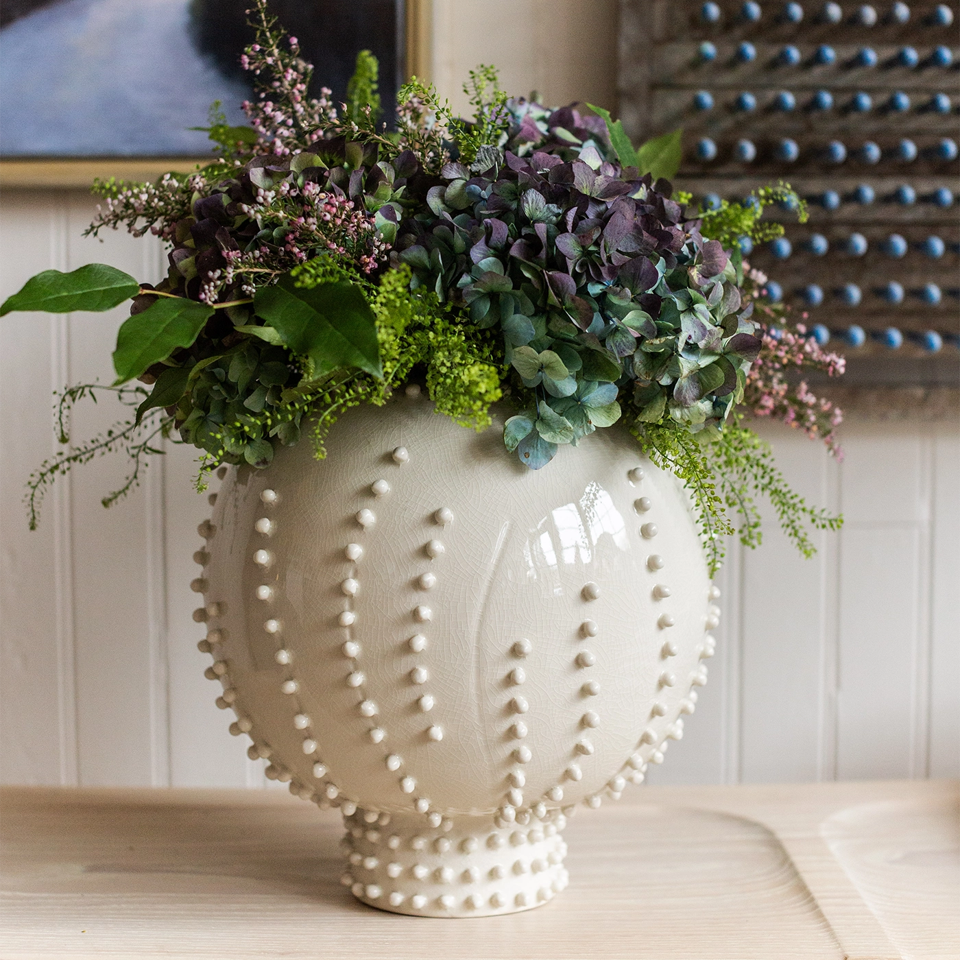 Ceramic Dot Round Vase