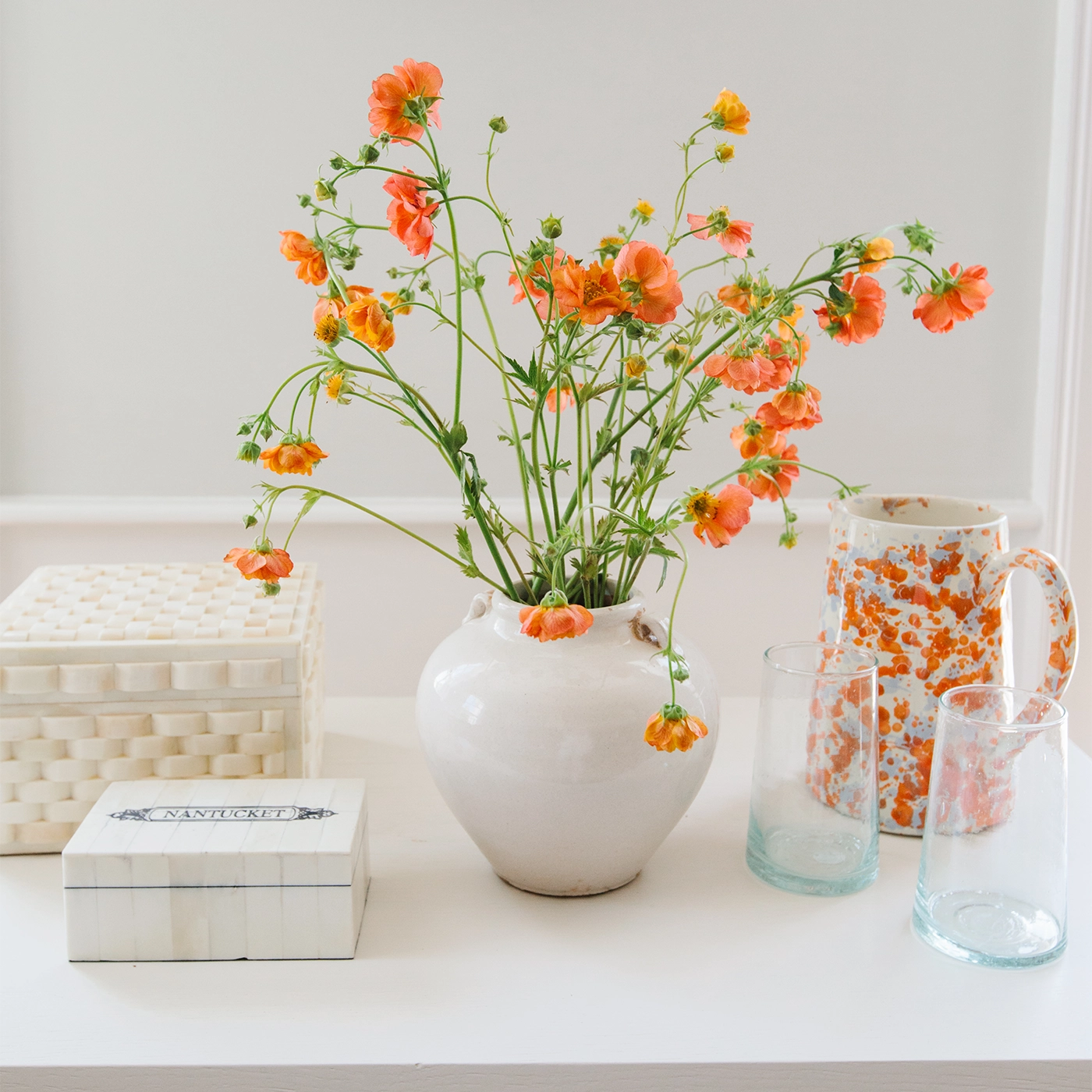 Green Glass Drinkware