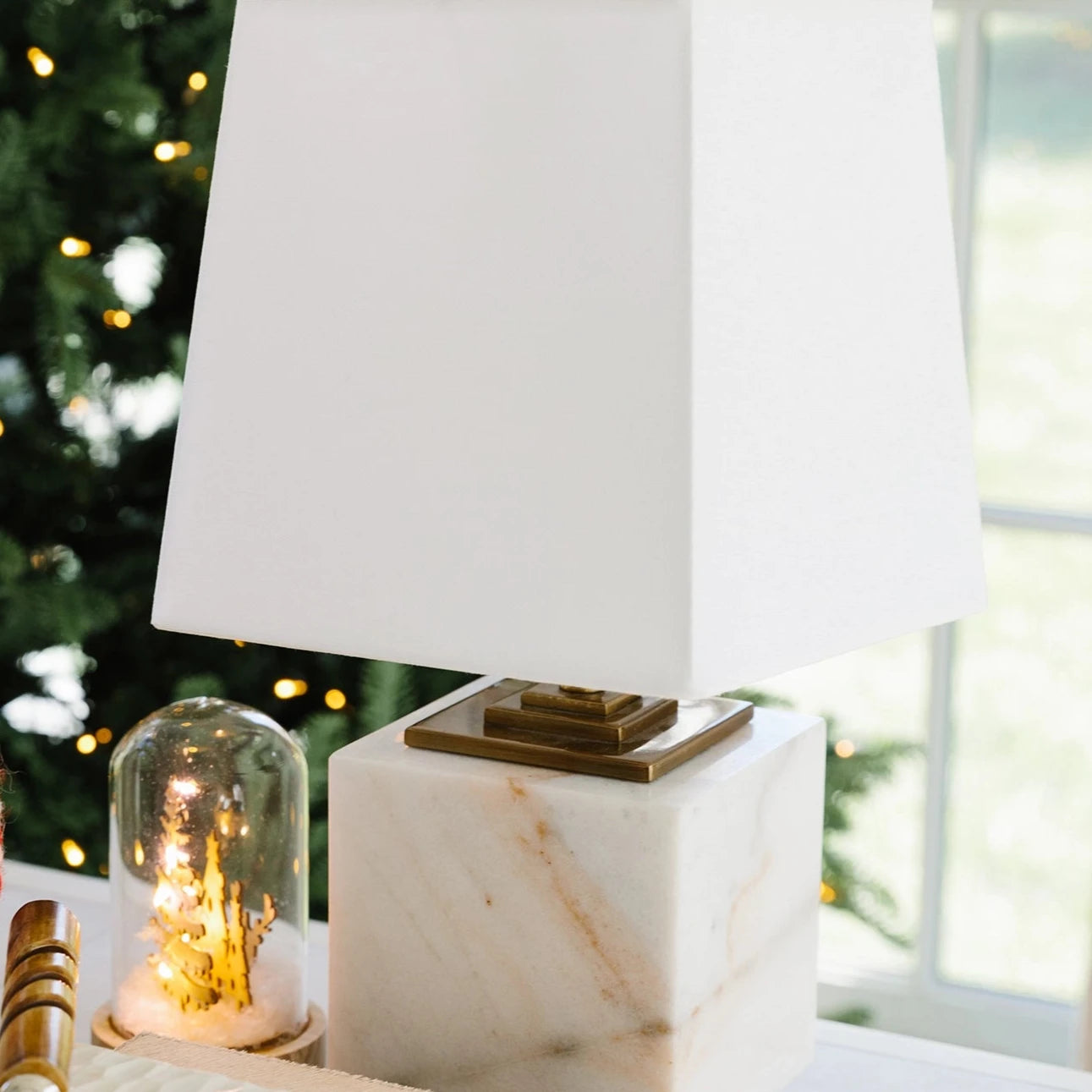 Square Marble Table Lamp