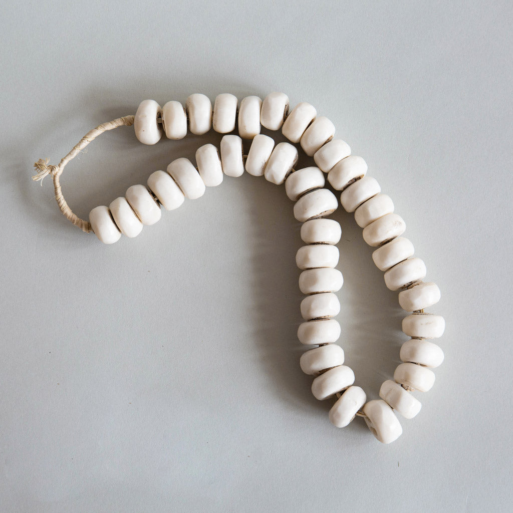 Large White Bone Beads