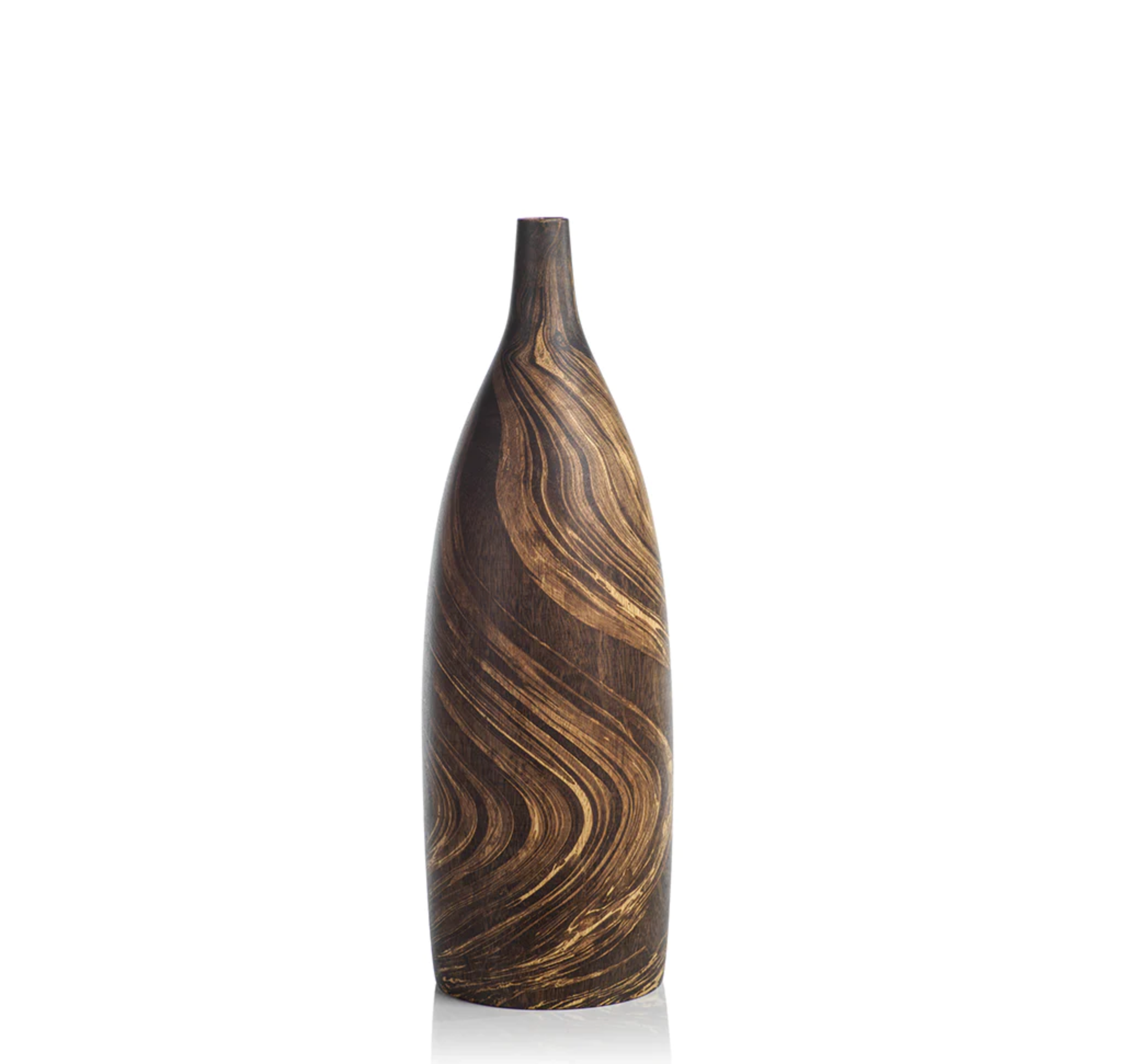 Marbleized Mango Wood Vase