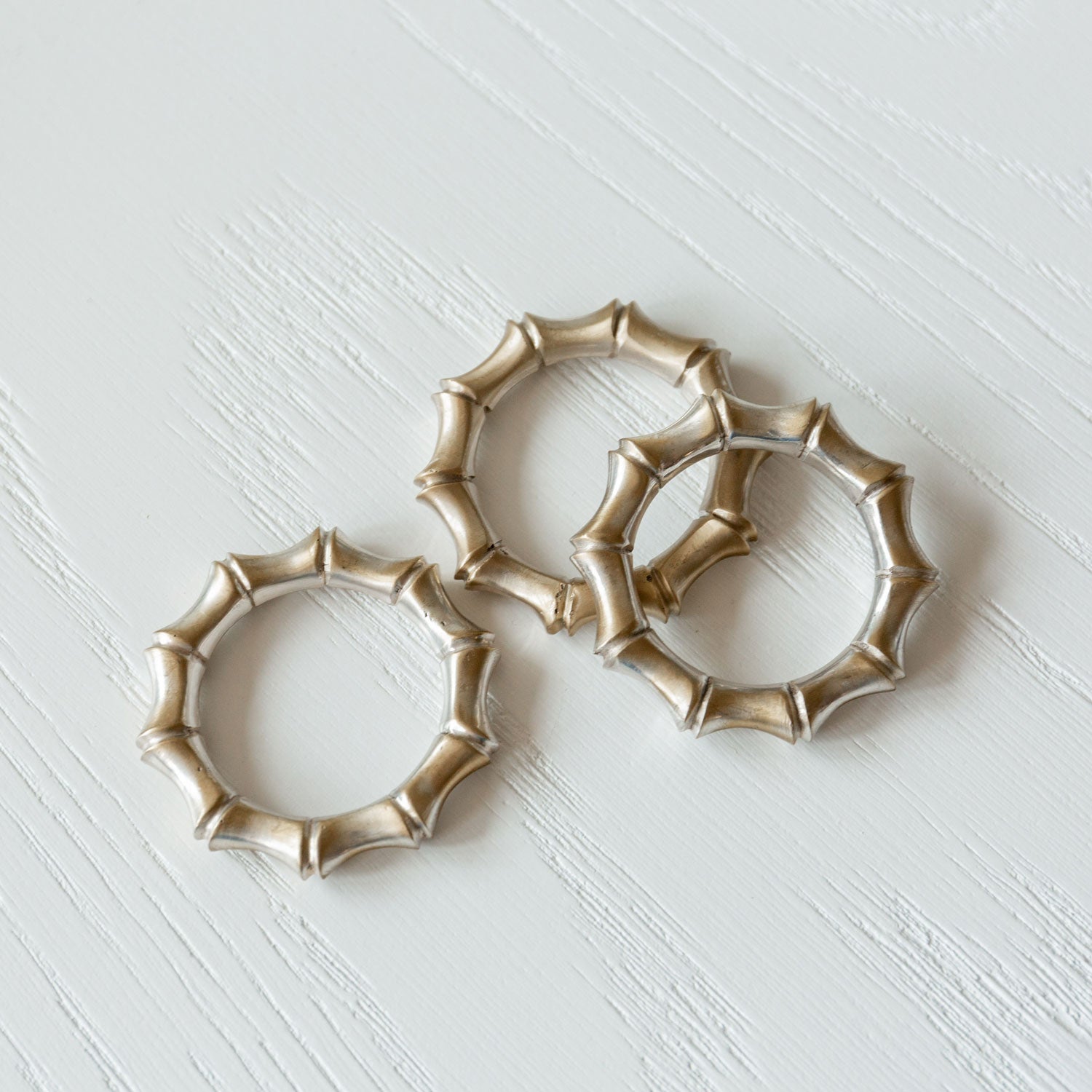 Silver Bamboo Napkin Rings