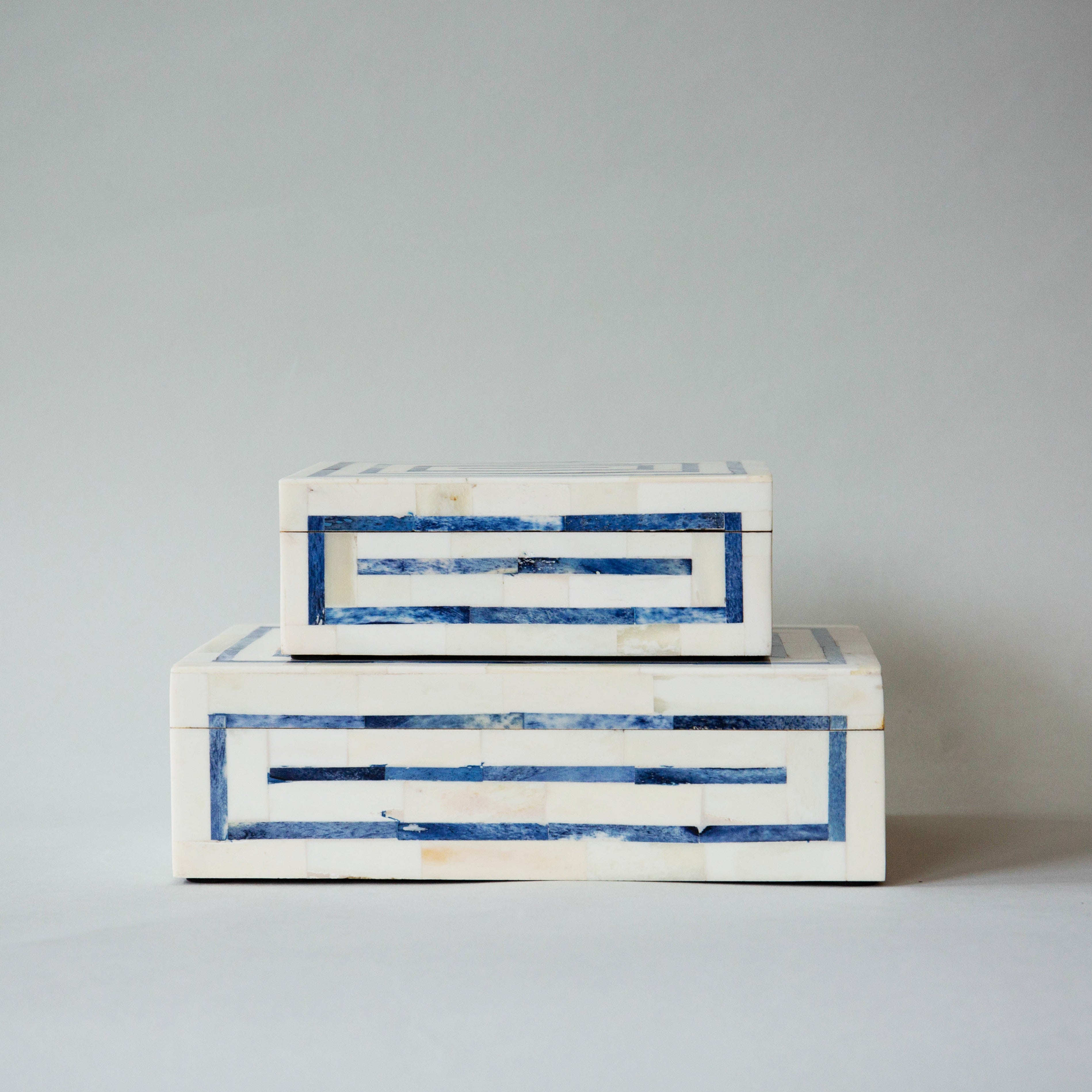 Blue & White Rectangle Boxes