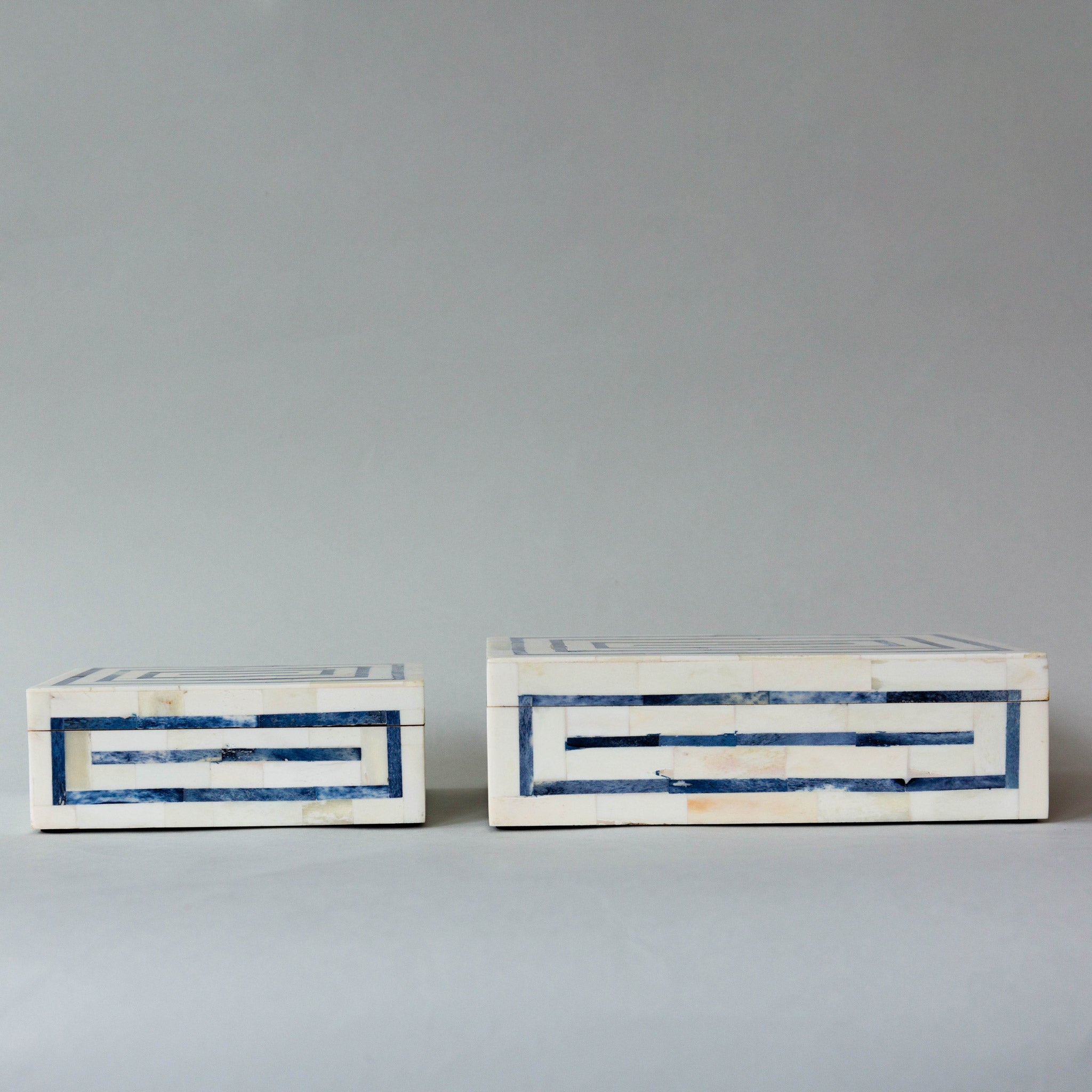 Blue & White Rectangle Boxes