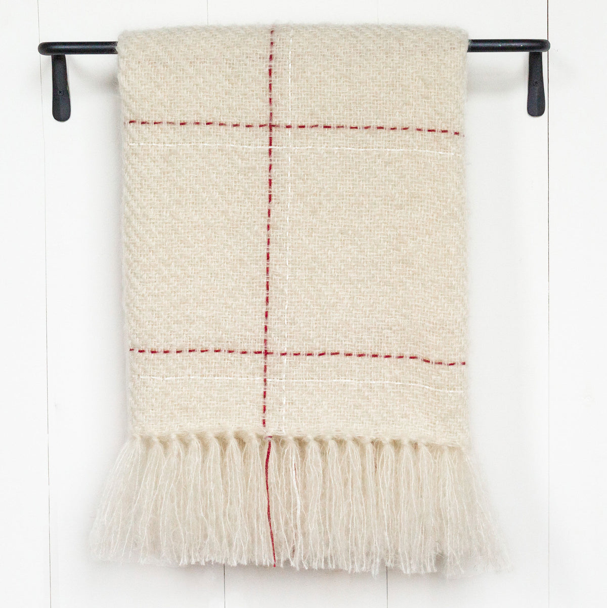 Windowpane Handwoven Mohair Throw