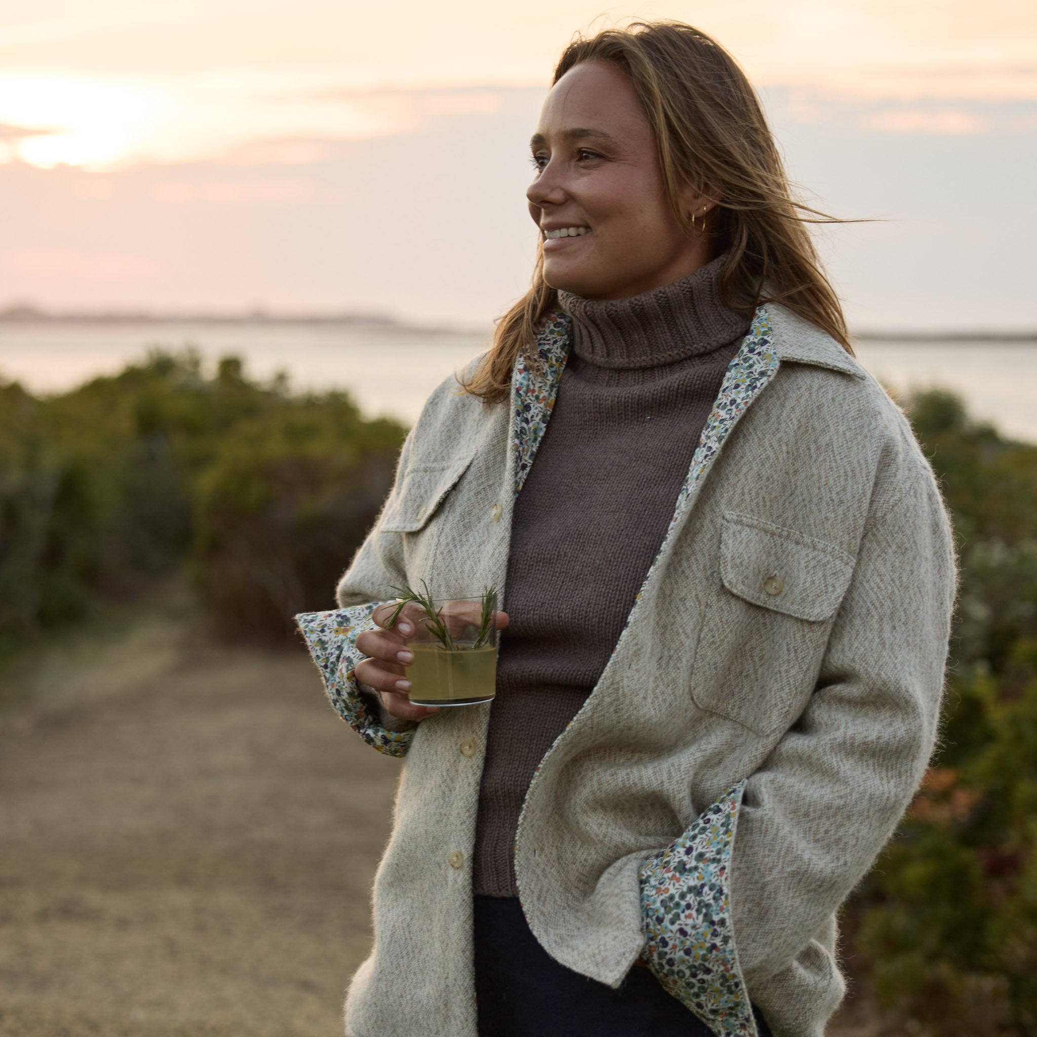 Pink Handwoven Mohair Scarf
