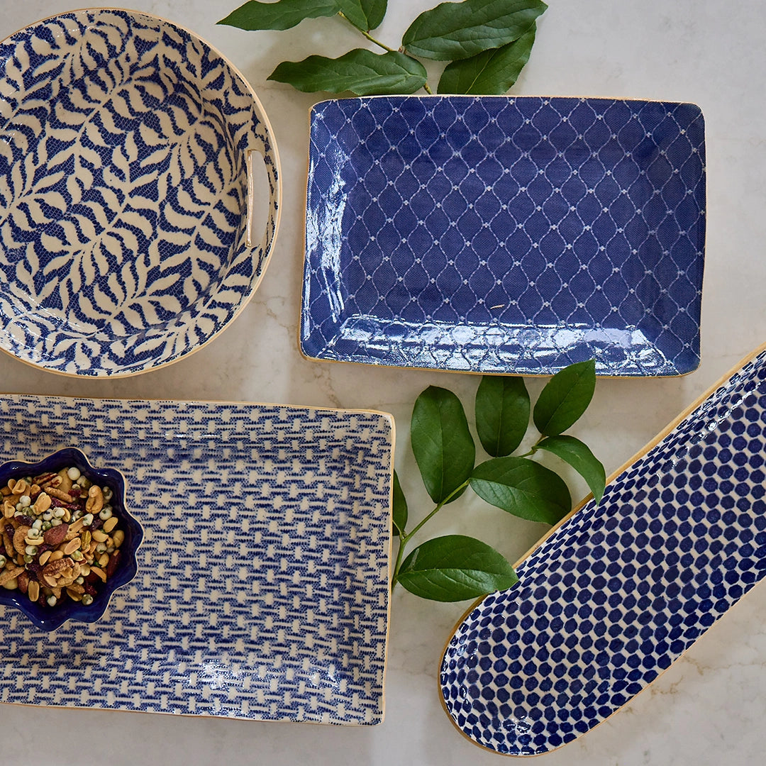 Arabesque Cobalt Party Platter