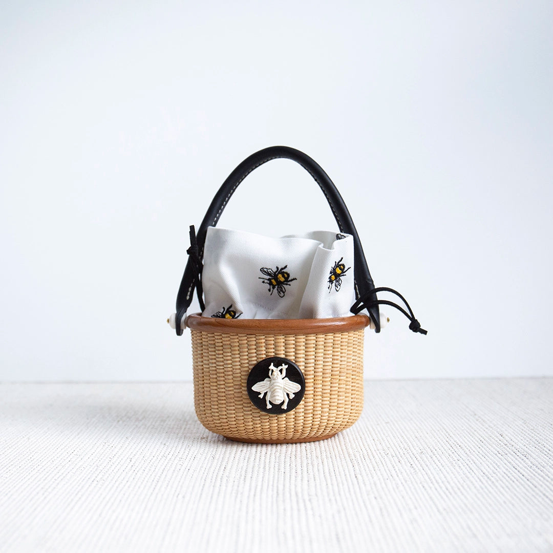 Childs Purse With Ebony And Ivory Bumble Bee | Janet Carreau