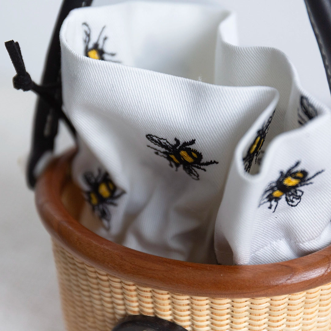Childs Purse With Ebony And Ivory Bumble Bee | Janet Carreau