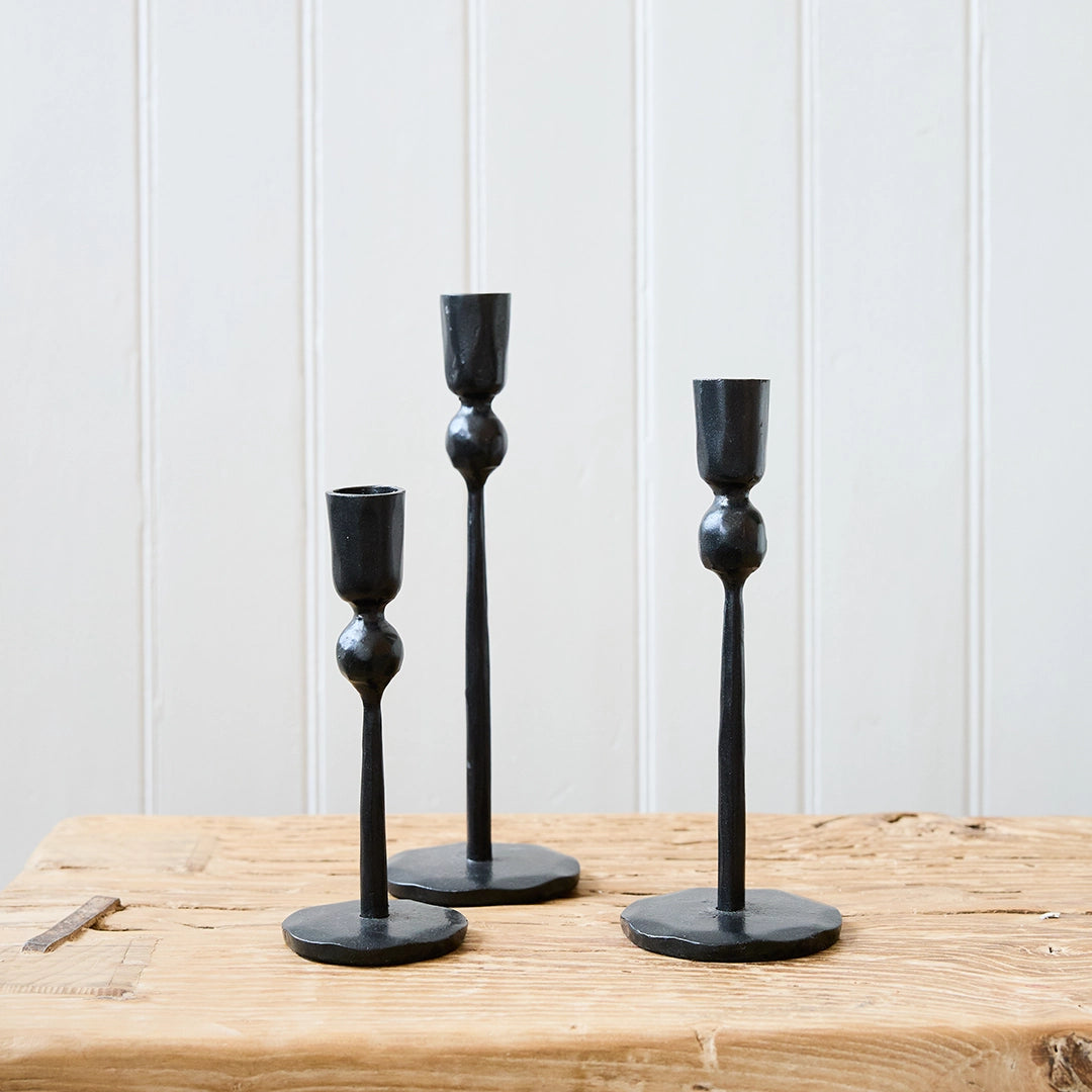 Black Iron Candlestick Holder