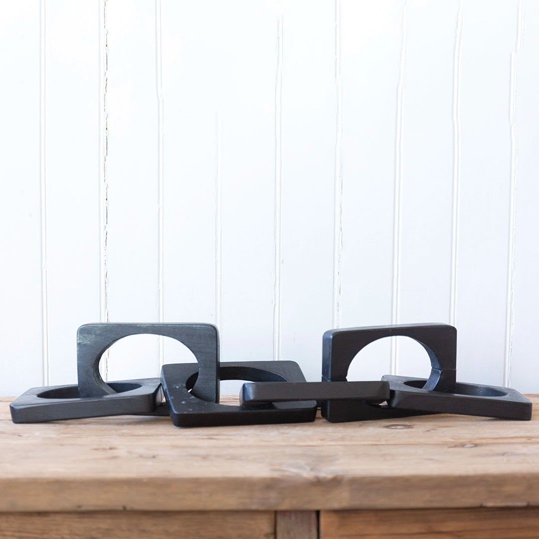 Black Geometric Wooden Garland