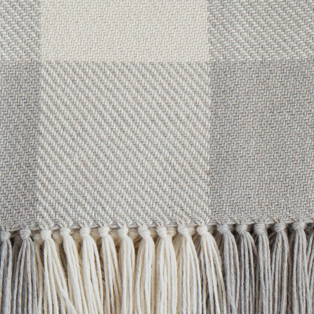 Driftwood Buffalo Check Handwoven Alpaca Throw
