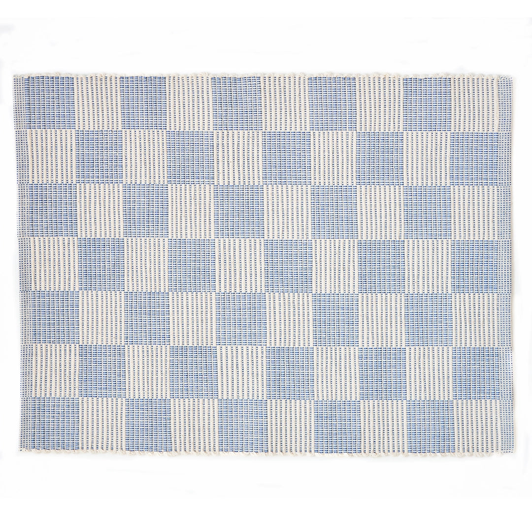 Light Blue Checkerboard Handwoven Placemat