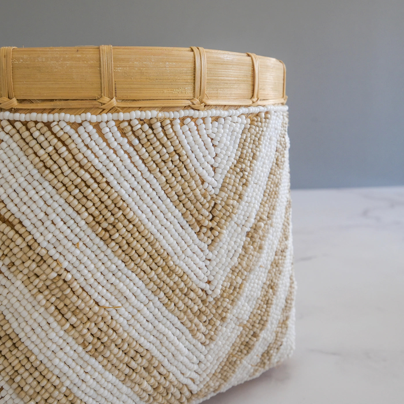 Chevron Beaded Baskets