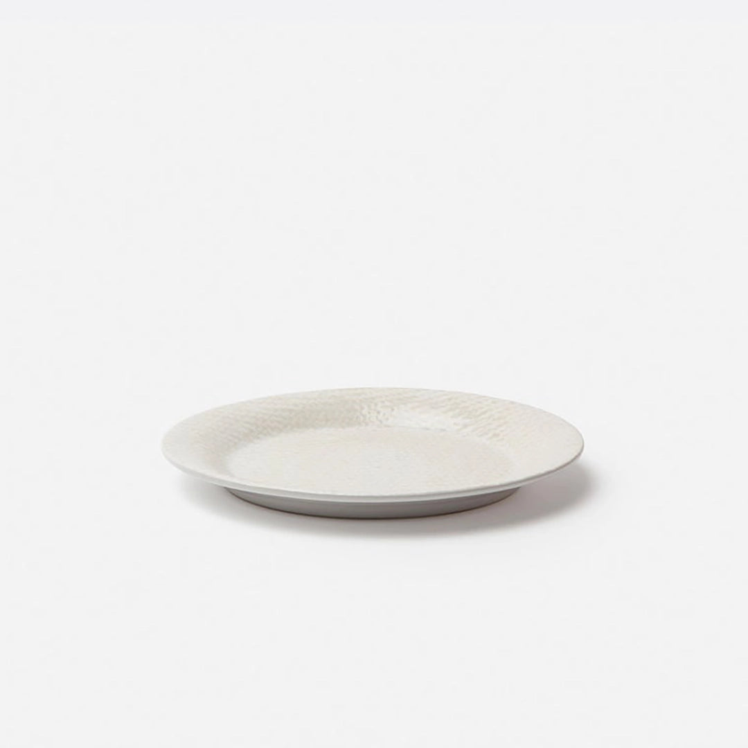 Cream Textured Salad Plate