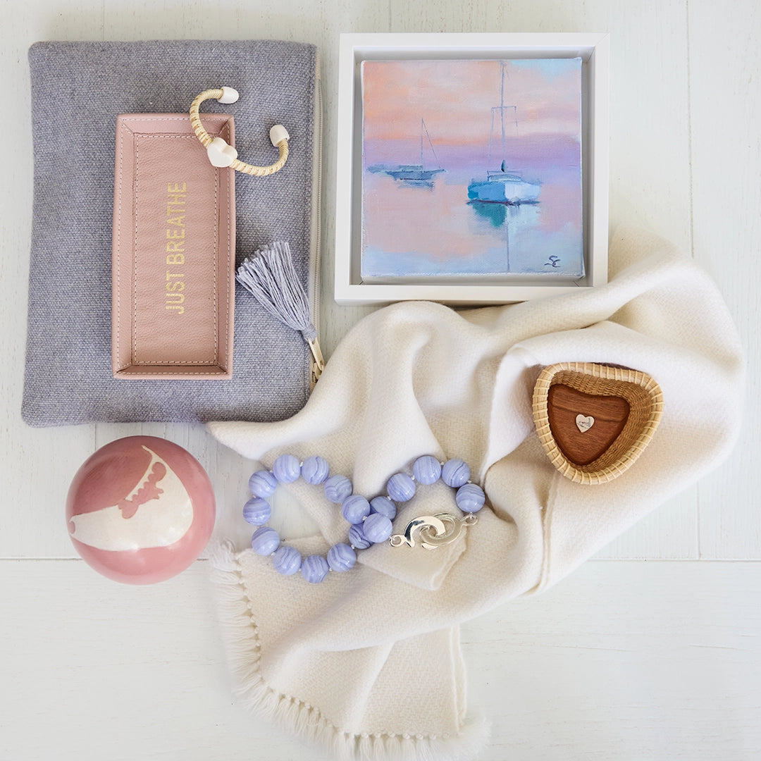 Nantucket Looms Gray Cashmere Heirloom Clutch