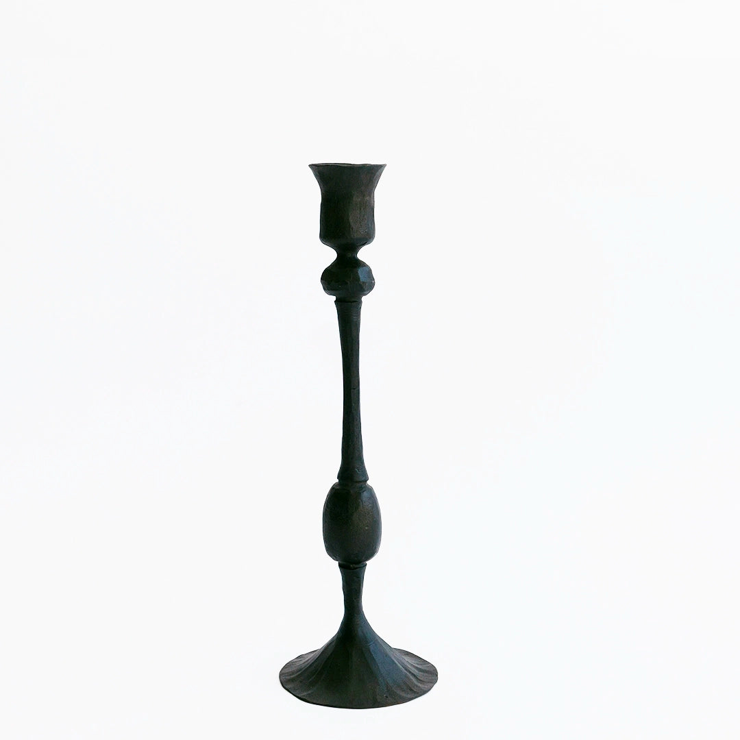Elegant Black Metal Candlesticks