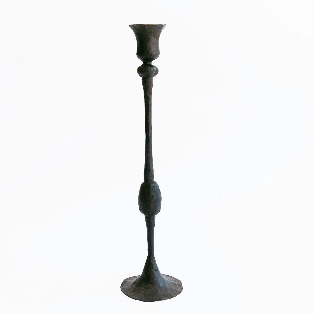 Elegant Black Metal Candlesticks