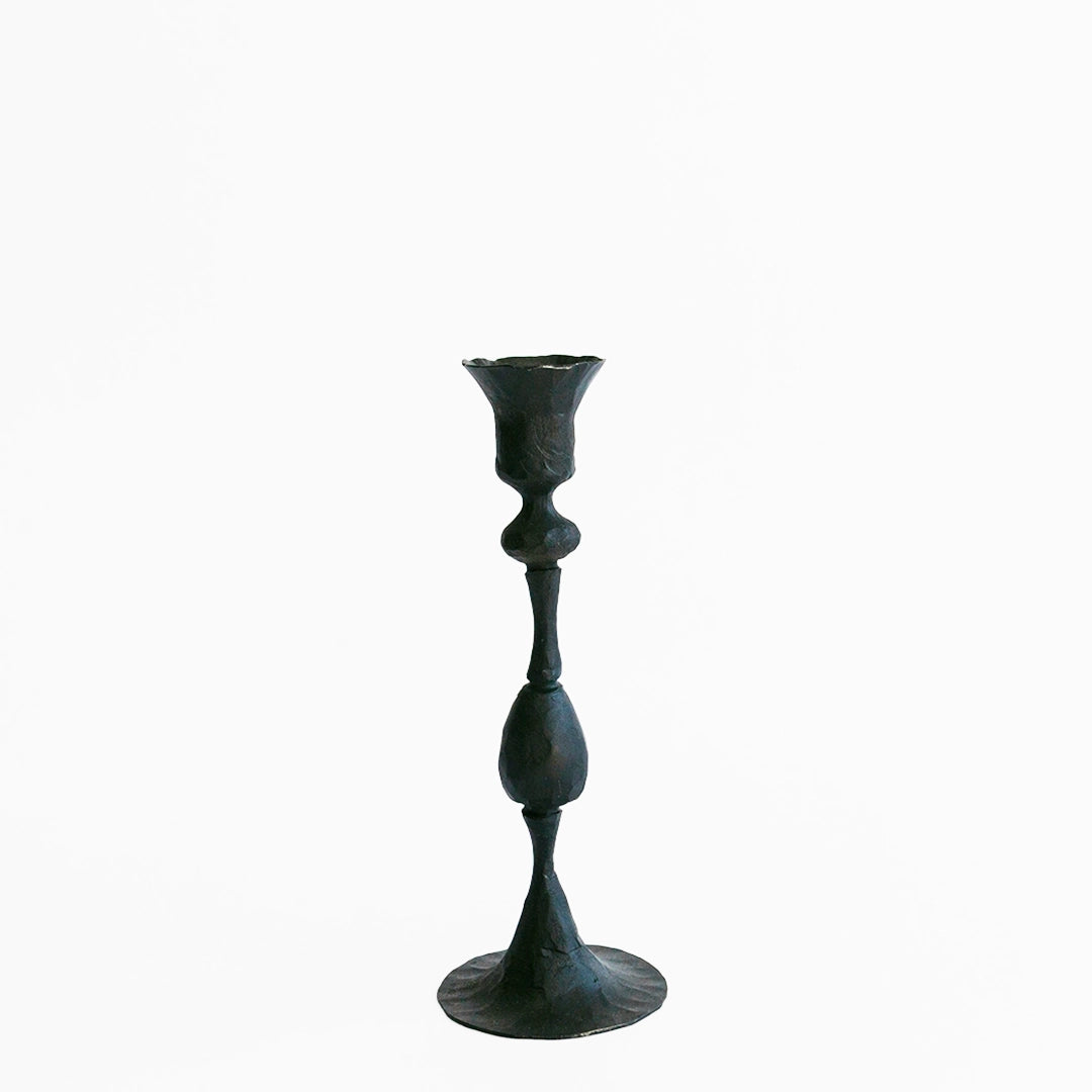 Elegant Black Metal Candlesticks