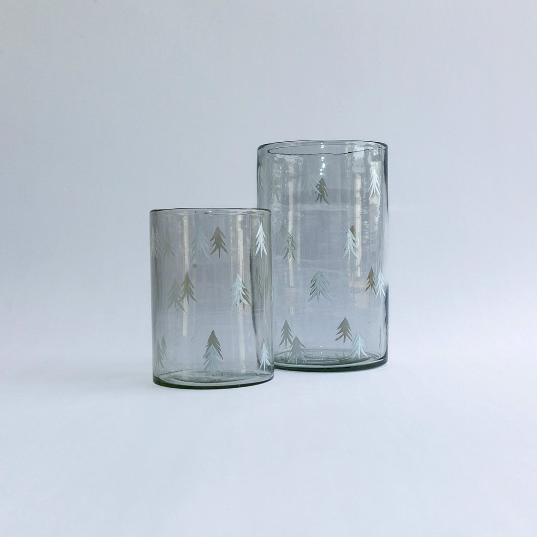 Etched Christmas Tree Votive