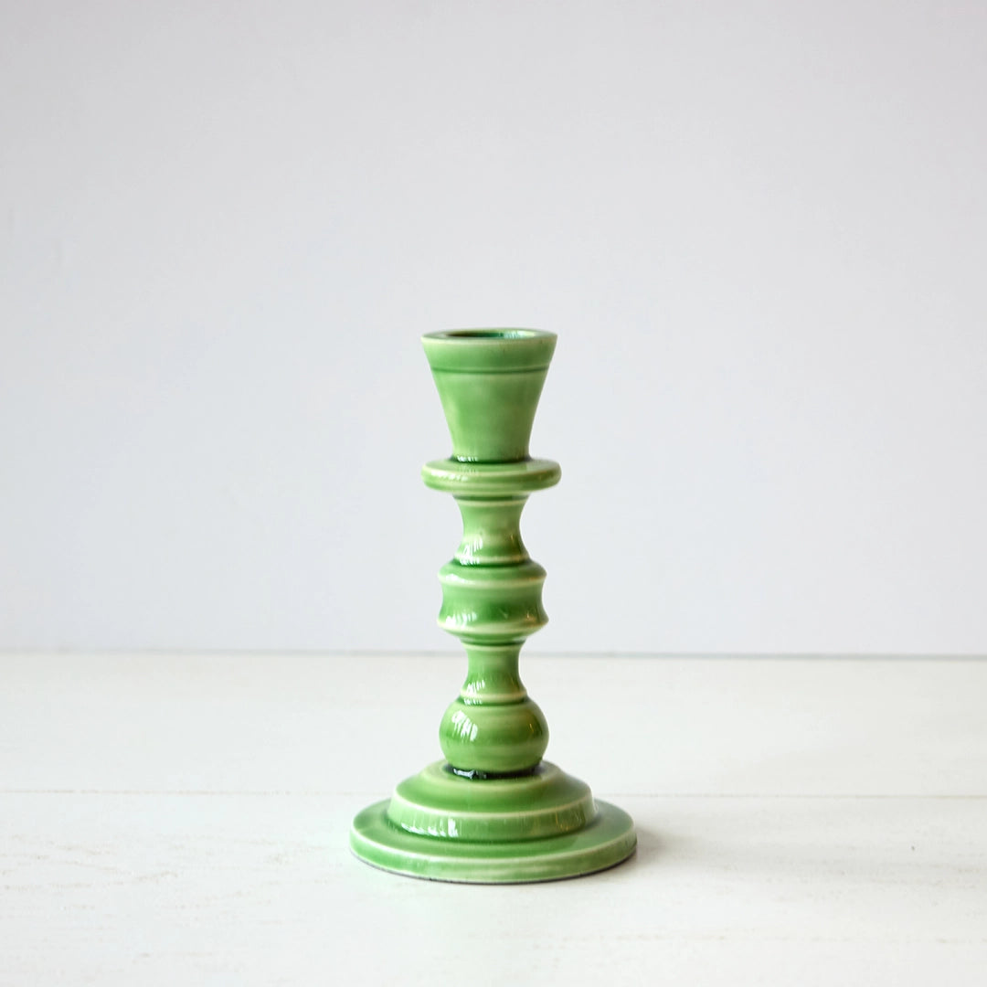 Eve Green Tapered Candle Holder