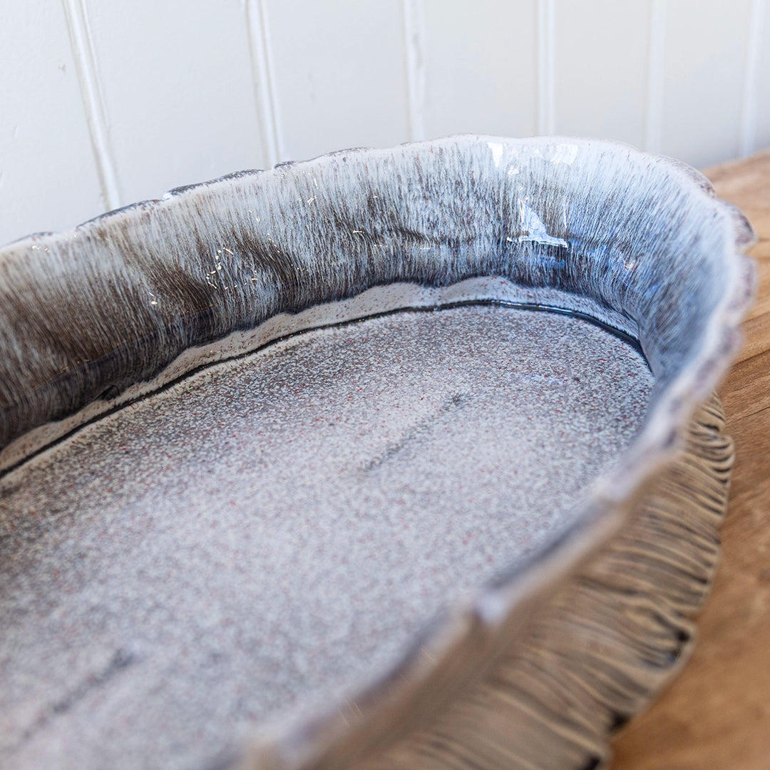 Feathered Ceramic Centerpiece