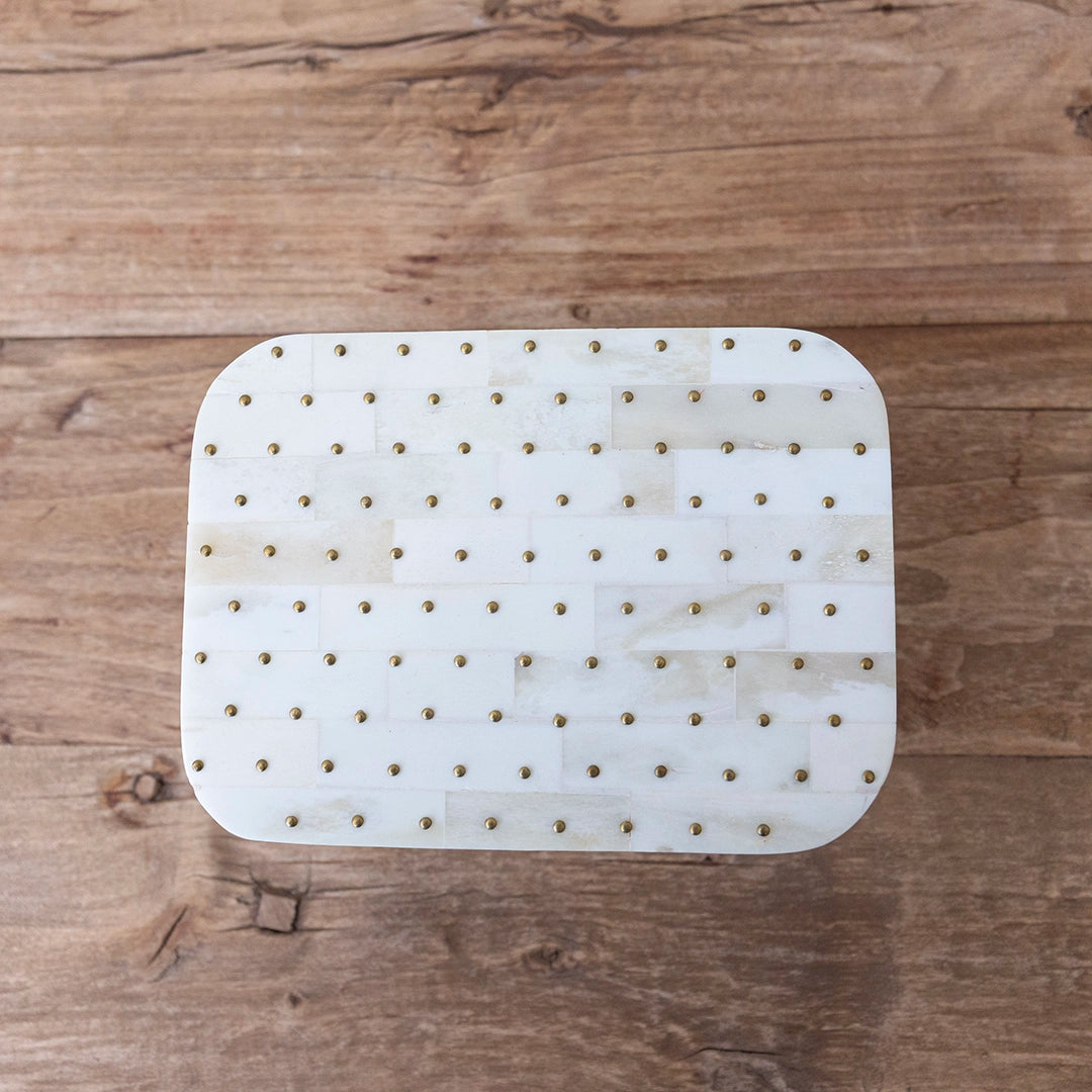 Gold Studded Bone Storage Box