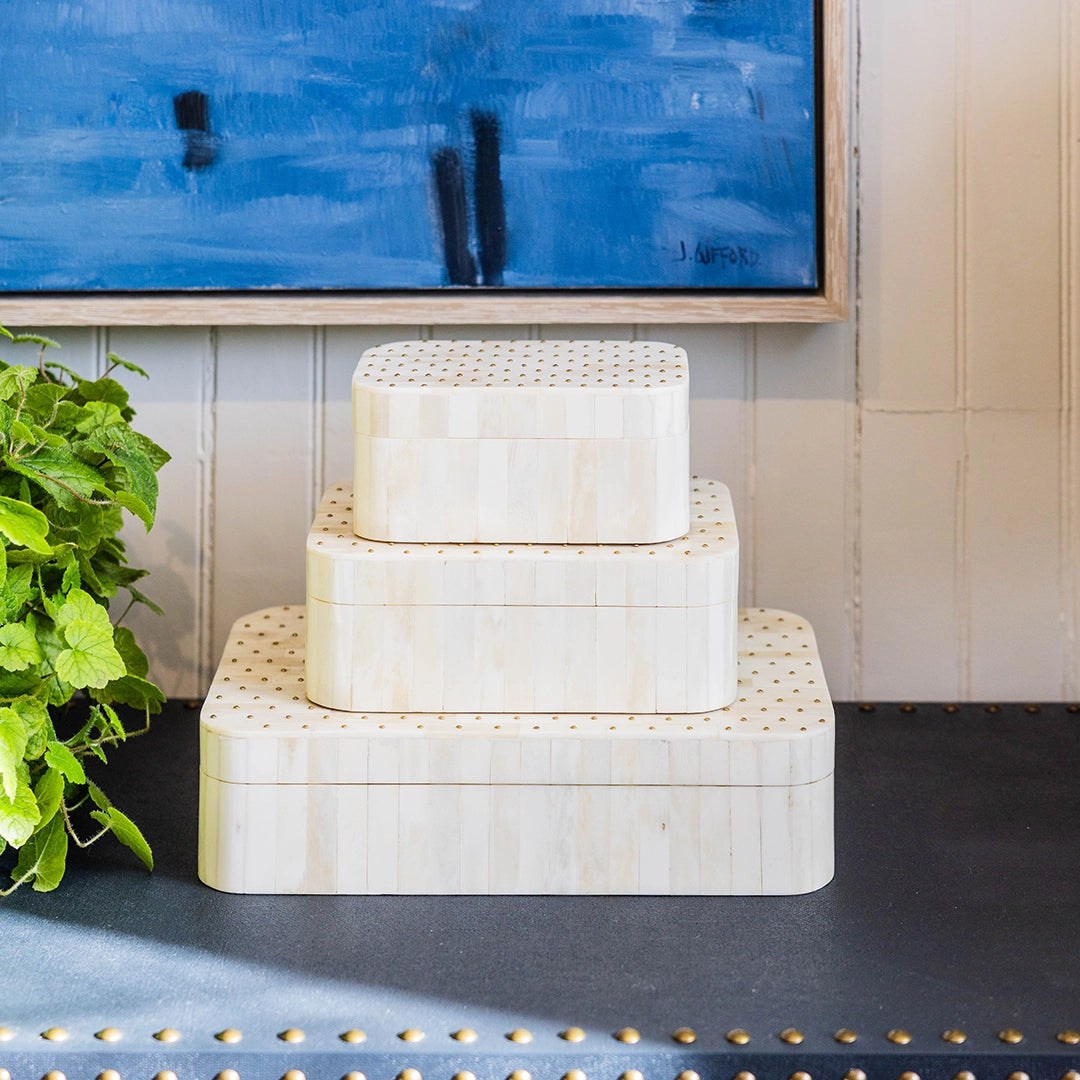 Gold Studded Bone Storage Box