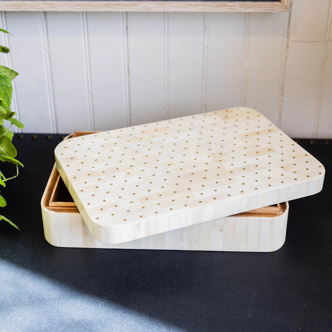 Gold Studded Bone Storage Box
