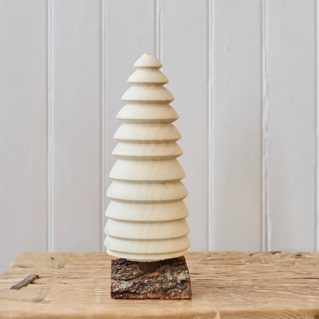 Bleached Elm Wood Hand Carved Trees, Medium | John Williams