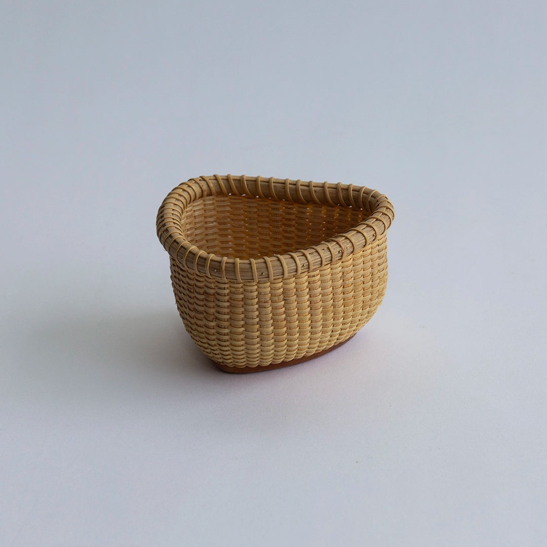 Holly Sprig Heart Shaped Lightship Basket