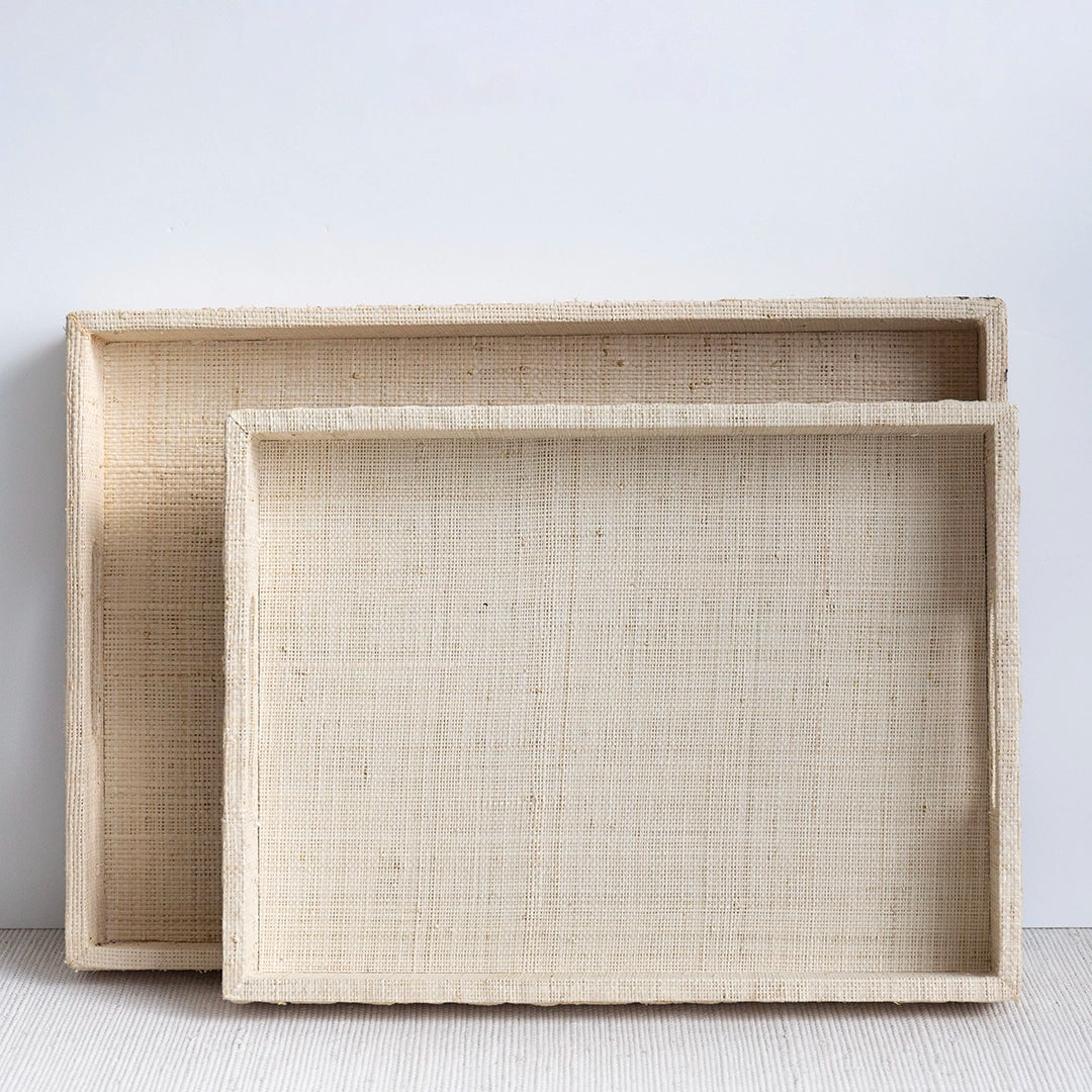La Bocca Raffia Serving Tray