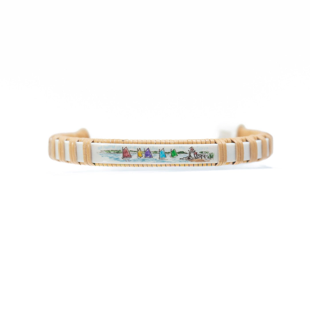 Lightship Cuff With Scrimshaw Plate | Janet Carreau