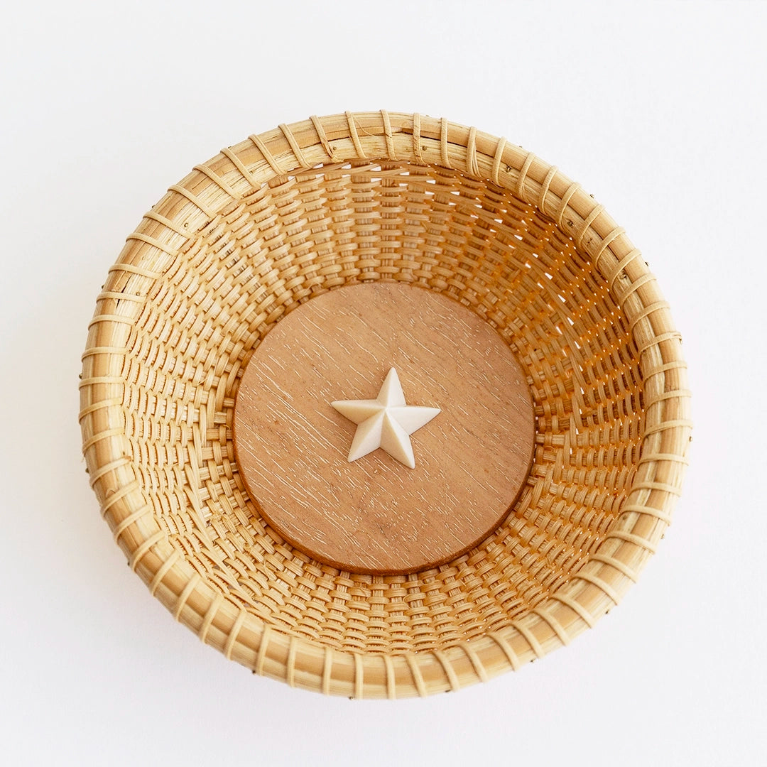 Lightship Basket Jewlery Dish with Ivory Star | Dale Rutherford