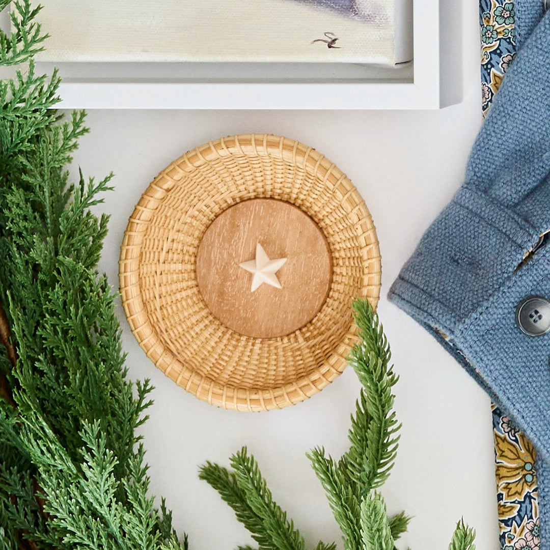 Lightship Basket Jewlery Dish with Ivory Star | Dale Rutherford