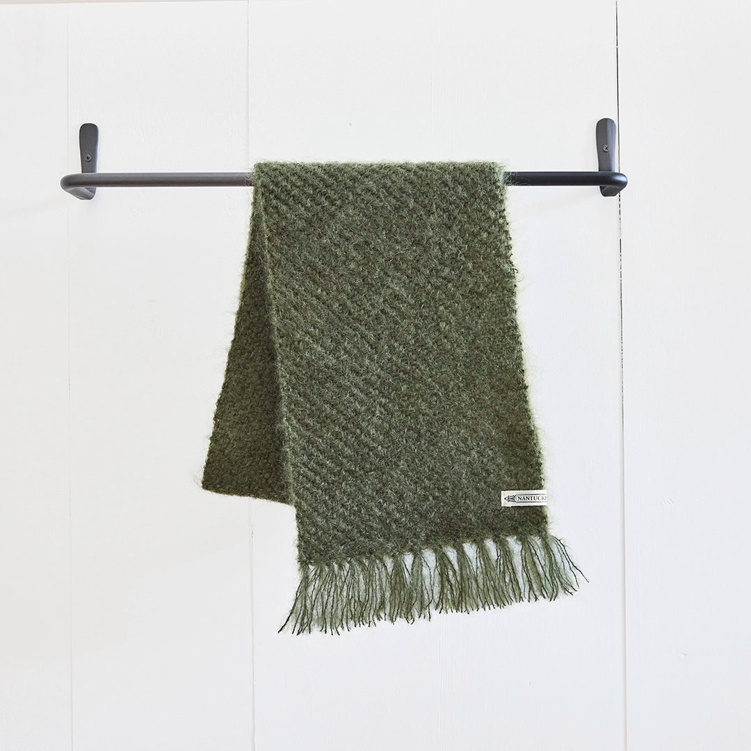 Moss Handwoven Mohair Scarf
