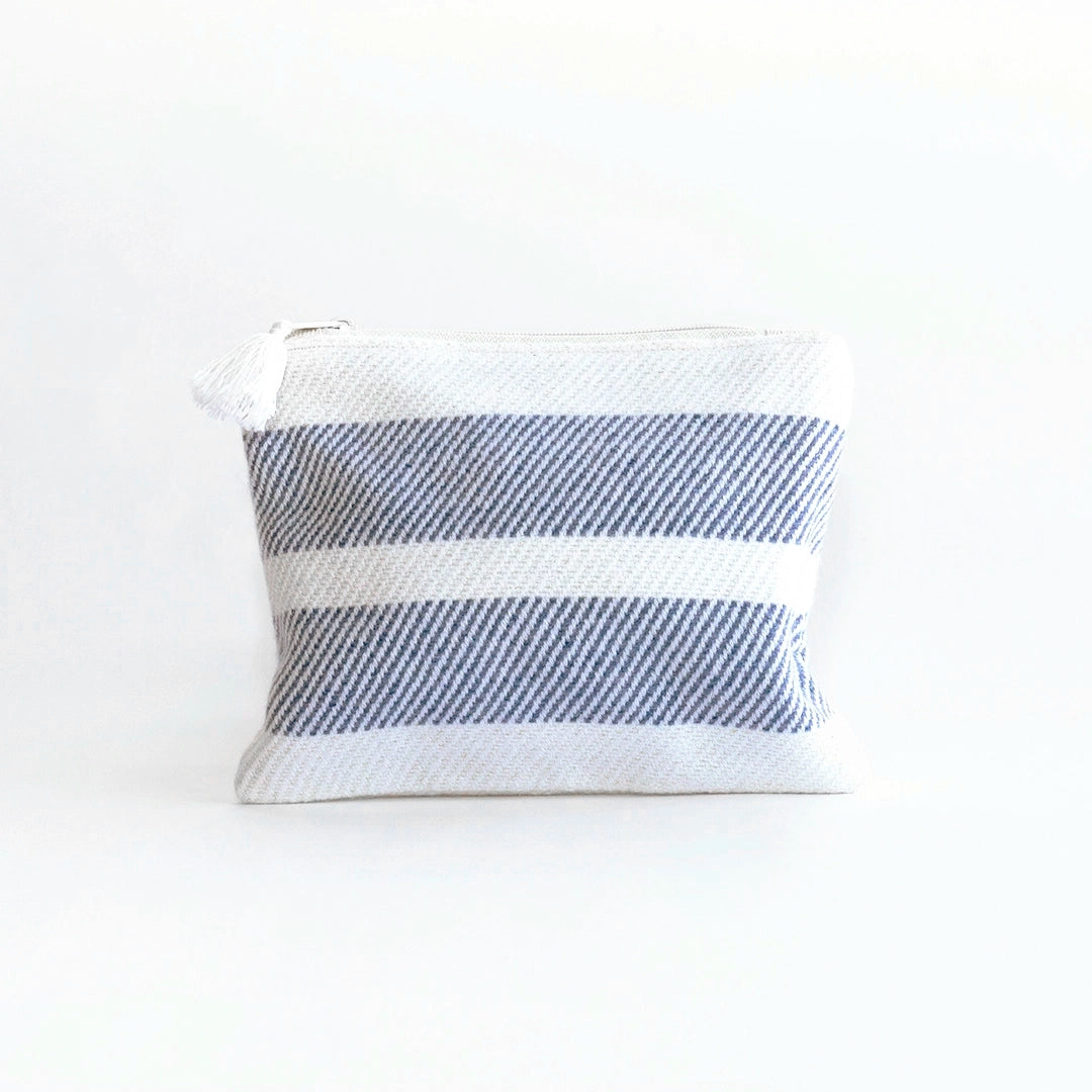 NL Blue and White Cashmere Fabric Clutch