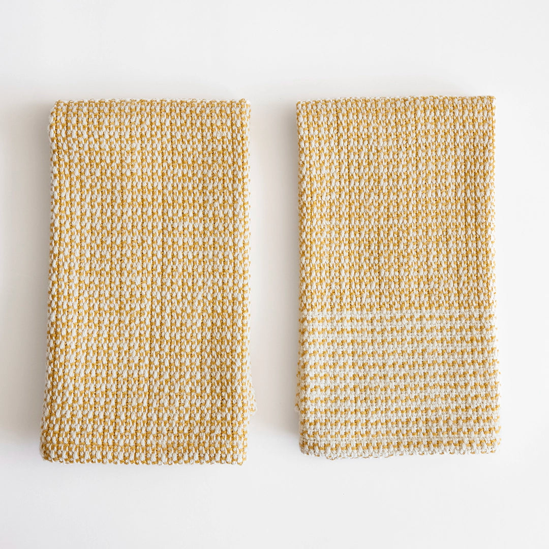 Provincial Yellow Handwoven Kitchen Towels