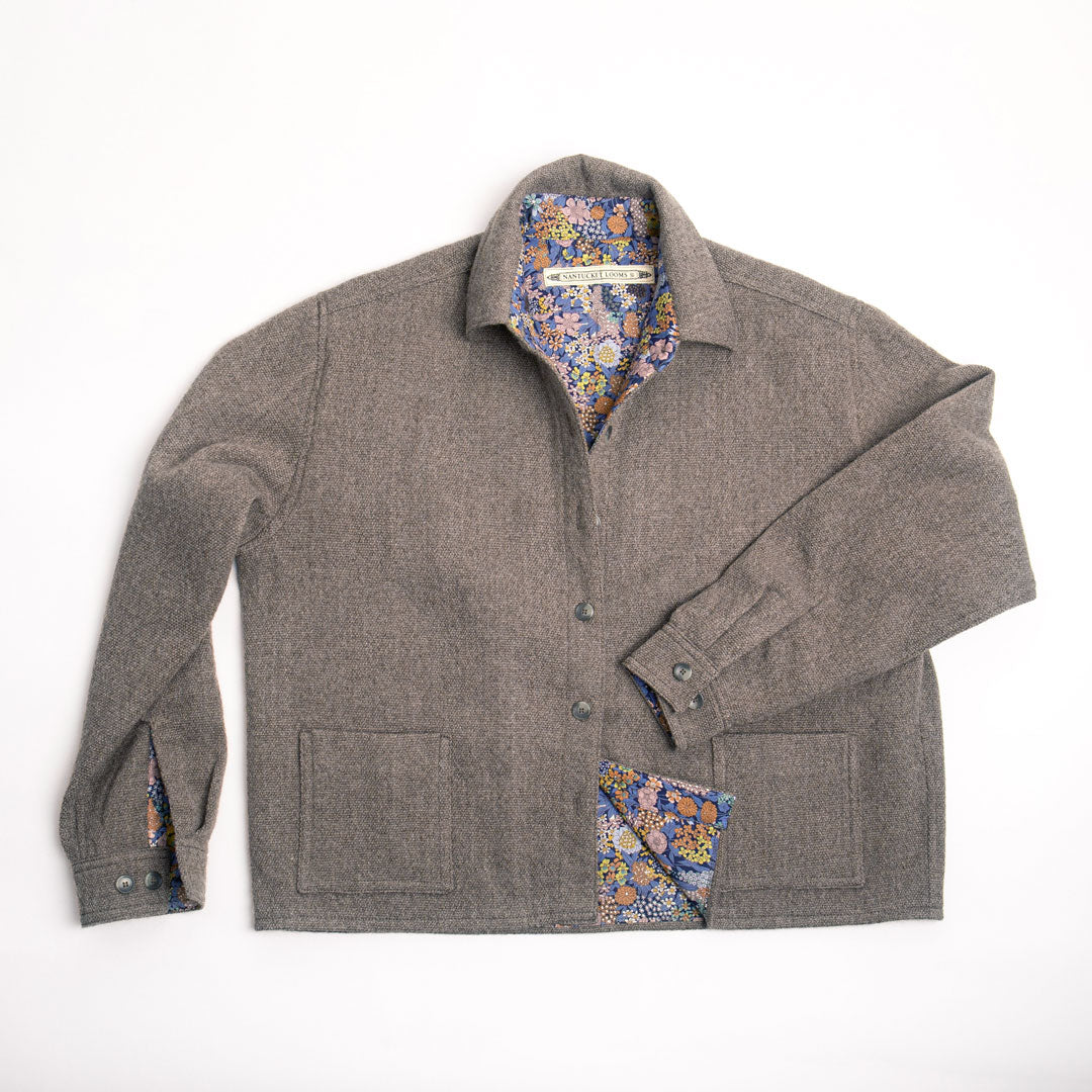 Cobblestone Tweed Cropped CPO Jacket